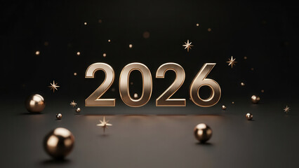 Luxury dark matte background with metallic glowing 2026