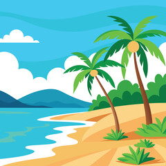 palm tree on the beach