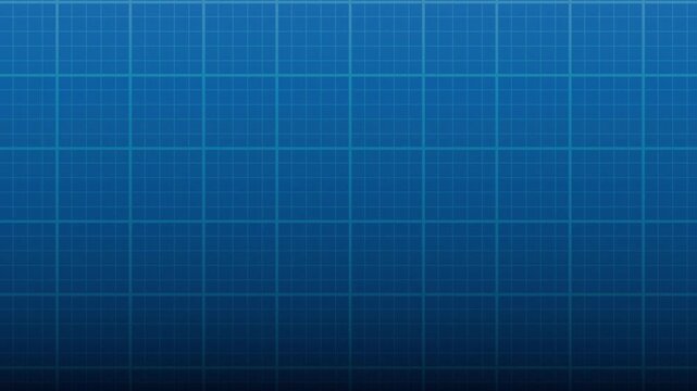 Blue print grid graph with nice gradient, moving slowly downwards in looping video to be used as background for technical animations, architecture, math or presentations.