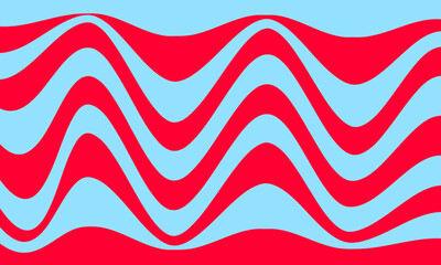red blue stripes lines wave curves funny style flag curtain graphic abstract background