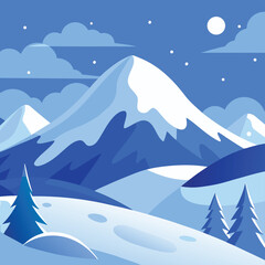 winter landscape vector