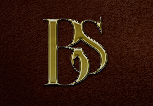 Golden Logo Background Texture Text Effect