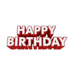 Fototapeta premium Happy birthday text isolated on transparent background