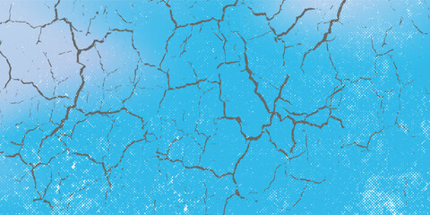 Obraz premium Blue Cracked Ice Texture Background With Veins And Abstract Pattern For Design And Art