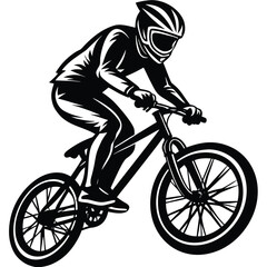 Fototapeta premium silhouette of a cyclist