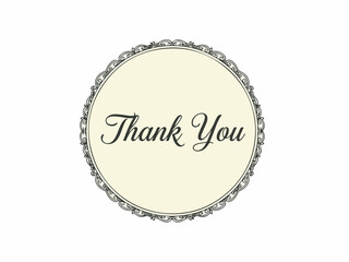 Elegant Thank You Card with Ornamental Frame