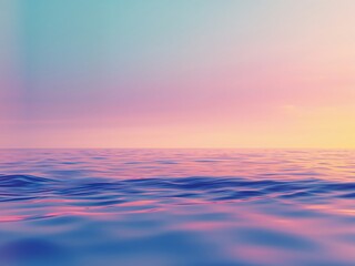 Fototapeta premium Ocean waves at sunset with pastel sky colors, serene and calm