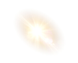 Bright sunlight PNG with star shine, space flare, and glowing flash. Use this PNG sparkle for vector light effects or cosmic scenes. A vivid PNG perfect for radiant designs.	
