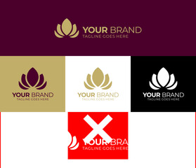 Minimal Floral Mark Logo for Creative Corporate Brand Identity