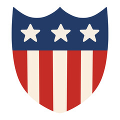 American flag shield celebrating independence day usa patriotism