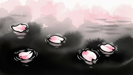 Elegant Ink Wash Style Minimal Background