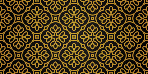 Seamless Arabic pattern background. Arabian style Islamic ornamental Vector illustration.	