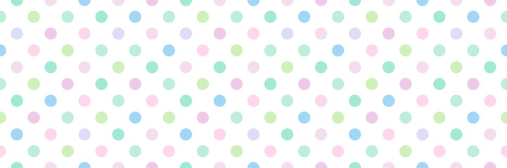 Party Decor Seamless Pattern with Colorful Polka Dots