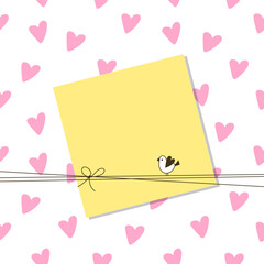 Cute Note Paper with Copy Space