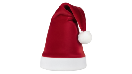 Isolated Santa Claus hat, a festive holiday headwear for Christmas and New Year celebrations