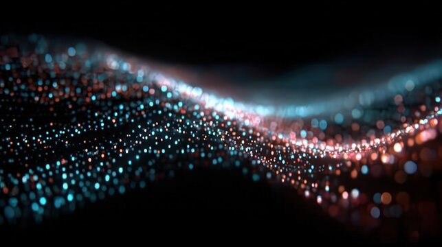 Colorful digital data streams flow across a global network with binary code, representing big data, AI, analytics, cloud processing, and futuristic te - Powered by Adobe