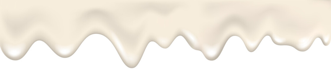 Dripping  white paint, yogurt or milk 3d texture.