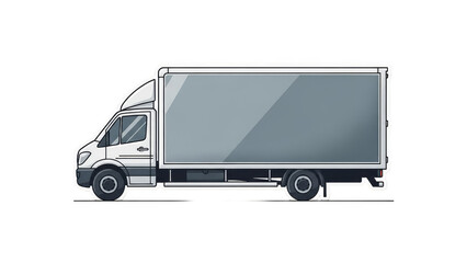 Modern delivery truck for logistics and transportation services.