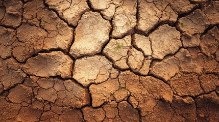 Cracked dry earth showing drought, climate change impact, arid landscape, environmental stress, soil degradation, desertification, and natural hazard concept for ecological awareness projects