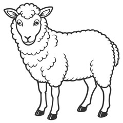 Sheep Farm Animal Vector Illustration