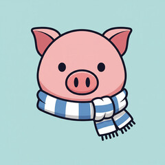 Cute pig icon