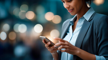 AI assistant on mobile device managing content generation defocused background text video music and image automation smart multimedia tools providing convenient access