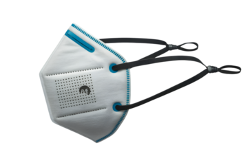 protective face mask, the shield against airborne hazards . Isolated on transparent background, png