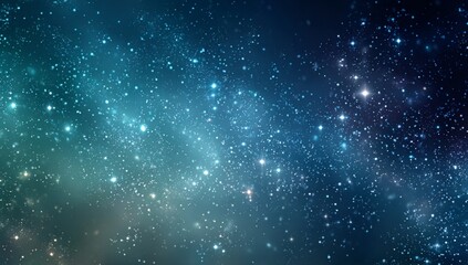 Turquoise Cyan Galaxy Nebula Space Stars Universe Night Sky Cosmos