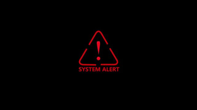 Position indicator system alert computer security system a specific address located tracking animation on black background.