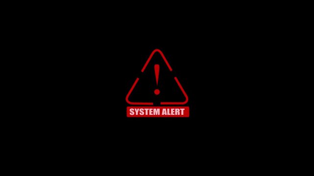 Position indicator system alert computer security system a specific address located tracking animation on black background.