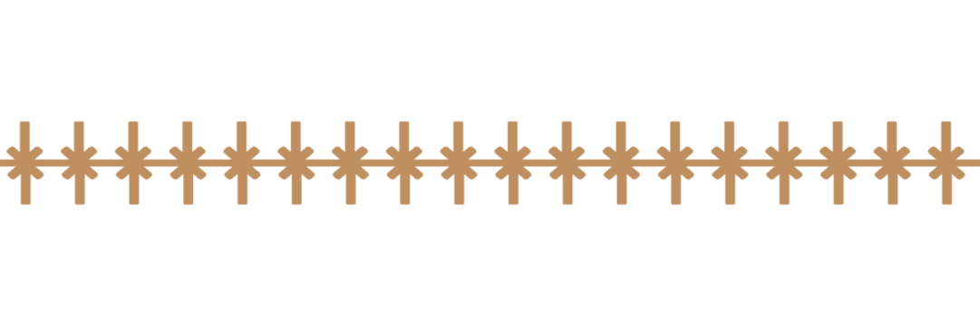 Brown decorative border with starburst pattern isolated on transparent background - Powered by Adobe
