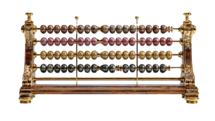 Antique Abacus with Gemstone Beads