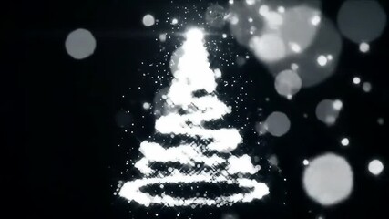 Glitter sparkle animated green screen, 4K Chroma key 3d animation. White shining dust light. Bokeh light lights effect background. Glowing sparkle Christmas tree. Concept: Christmas, party, celebrate - Powered by Adobe