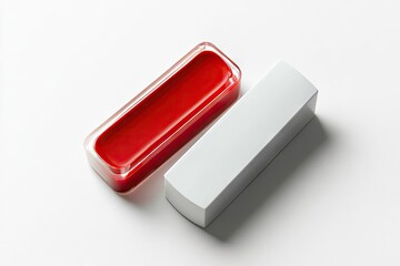 Lip butter isolated on white background