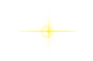Isolated bright yellow or gold light with rays for a stunning, transparent look, Bright Yellow Light Ray and Starburst Element