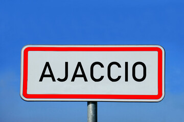 Ortsschild Ajaccio