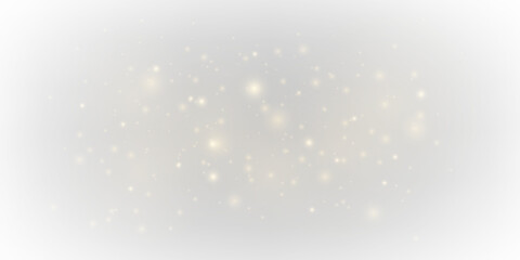 Golden dust flows softly with sparkle and glitter through glowing bokeh blur, filled with shimmer, warm glow, radiant highlights, and festive flare for Christmas and New Year. PNG illustration.