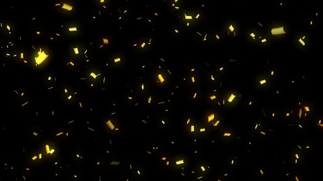 3D animation of exploding confetti, Colorful Isolated Confetti party popper Explosion, 
Colorful fireworks confetti explodes on white background, gold confetti video on transparent background




