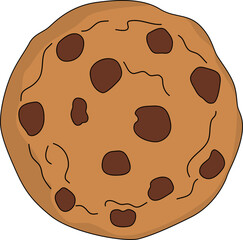 Vector illustration of chocolate cookie