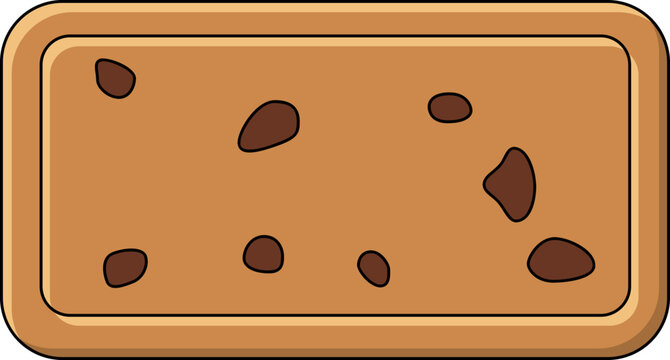 Vector illustration of chocolate biscuits