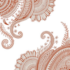 Illustration of mehndi ornament