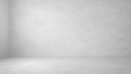 Empty gray concrete room with seamless wall and floor