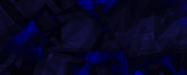 Fototapeta premium Shattered Glass Shards Dark Blue Abstract Geometric Background, Transparent Layered Shapes, Grain Texture, for Technology, Cybersecurity, Data, Digital Media, Corporate, Futuristic, Luxury, Branding