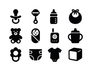 Early Childhood Icons. Early childhood essentials. Solid icon se