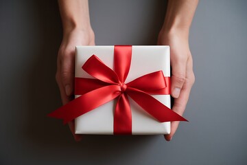 hand holding a gift box