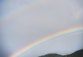 美しい虹の背景