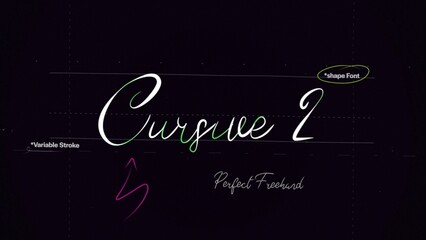 Cursive Write On Text Effect 2 - Scribble Doodle Title Animation Tool | Perfect Freehand Vector Calligraphy Handwriting