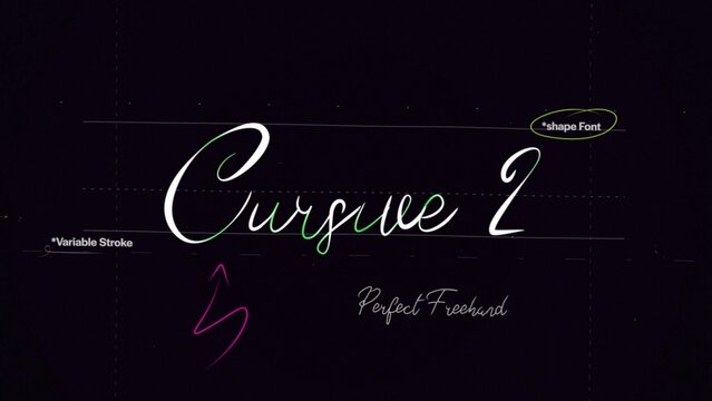 Cursive Write On Text Effect 2 - Scribble Doodle Title Animation Tool | Perfect Freehand Vector Calligraphy Handwriting