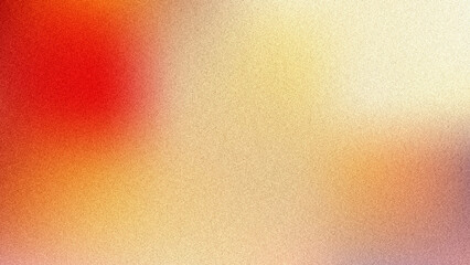 Grainy gradient background with autumn soft red orange colors. Fresh Calm background with blurry and noise texture, design for banner, widescreen, wallpaper.