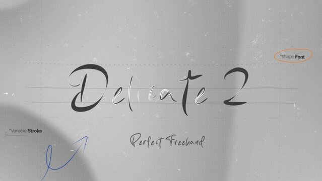 Delicate Write On Text Effect 2 - Scribble Doodle Title Animation Tool | Perfect Freehand Vector Calligraphy Handwriting